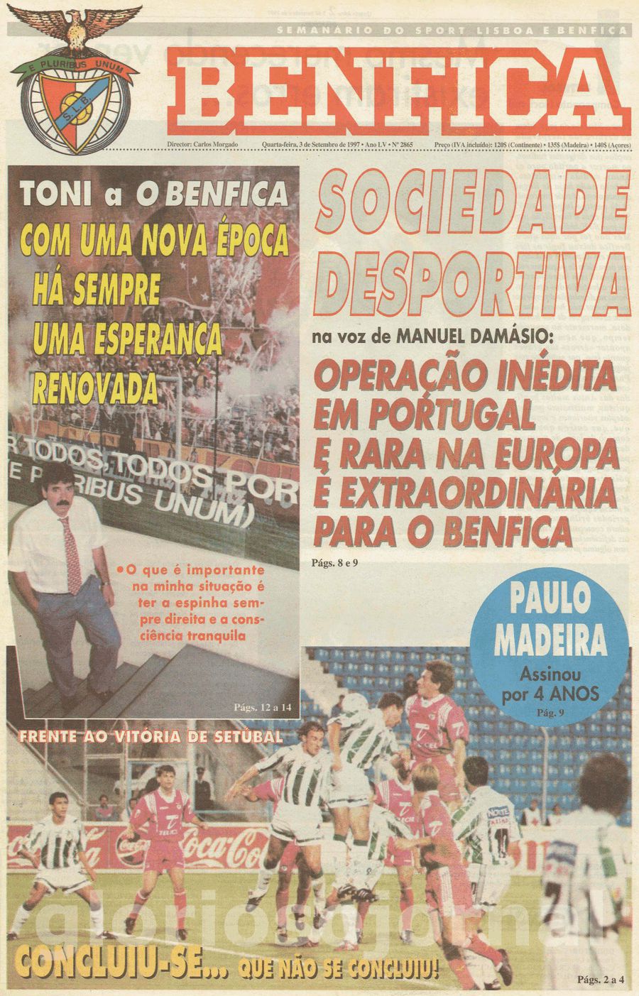 jornal o benfica 2864 1997-09-03